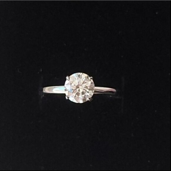 1 Carat Moissanite Sterling Silver Ring - Picture 4 of 16